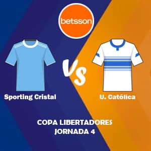 Apostar en Betsson Chile con los bonos de bienvenida |Sporting Cristal vs Universidad Católica (04 Mayo) | Pronósticos para la Copa Libertadores
