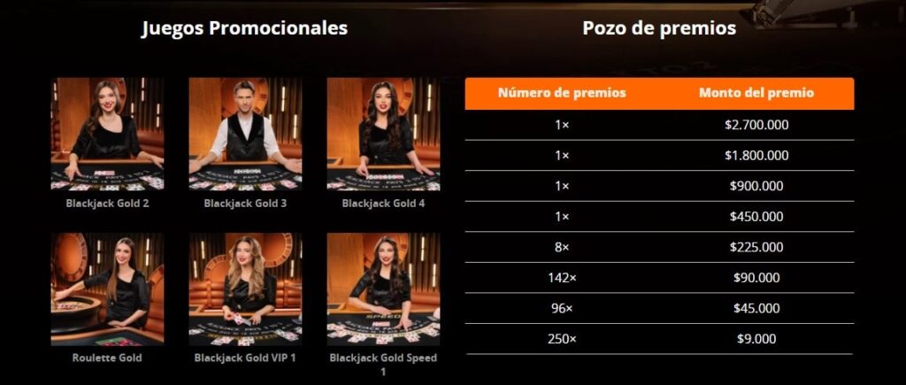 Fortuna Dorada - Juegos Promocionales y Pozo de premios